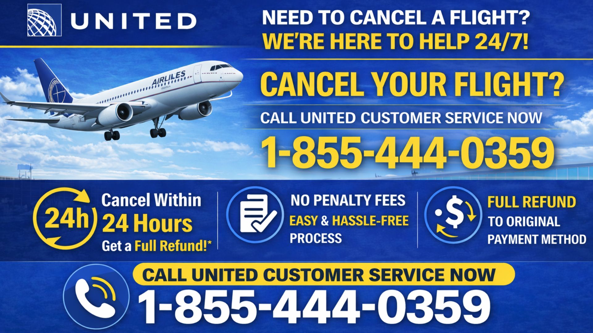 United 24-Hour Flight Cancellation Policy | How to Get Refund Easily